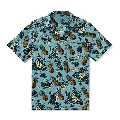 Men's Shirt Floral Pineapple Leaves Turndown Blue 3D Print Outdoor Street Short Sleeves Button-Down Print Clothing Apparel Tropical Fashion Designer Hawaiian
Men's Shirt Floral Pineapple Leaves Turndown Blue 3D Print Outdoor Street Short Sleeves Button-Down Print Clothing Apparel Tropical Fashion Designer Hawaiian