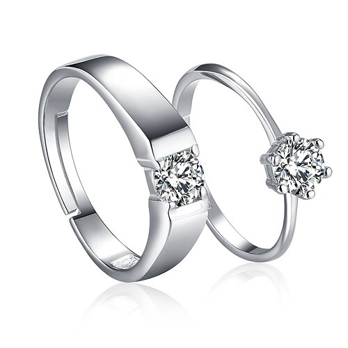Mænd Kvinder Parringe Bryllup Klassisk Sølv S925 Sterling Sølv Kostbar Stilfuld Enkel 1 Par Zirkonium
Mænd Kvinder Parringe Bryllup Klassisk Sølv S925 Sterling Sølv Kostbar Stilfuld Enkel 1 Par Zirkonium