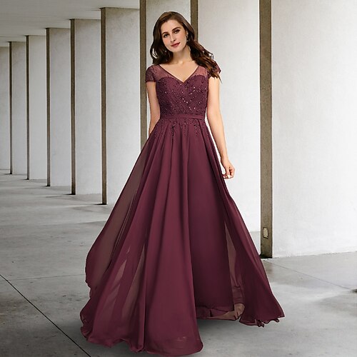 Linea-A Plus Size Curve Abiti per la madre della sposa Elegante Vestito Formale Lungo Manica corta A V Chiffon con A pieghe Perline 2023
Linea-A Plus Size Curve Abiti per la madre della sposa Elegante Vestito Formale Lungo Manica corta A V Chiffon con A pieghe Perline 2023