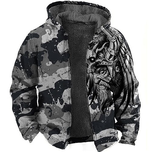Men's Full Zip Hoodie Jacket Thick Hoodies Gray Hooded Graphic Prints Camo / Camouflage Zipper Print Sports Outdoor Daily Sports 3D Print Fleece Streetwear Designer Casual Winter Clothing Apparel
Men's Full Zip Hoodie Jacket Thick Hoodies Gray Hooded Graphic Prints Camo / Camouflage Zipper Print Sports Outdoor Daily Sports 3D Print Fleece Streetwear Designer Casual Winter Clothing Apparel