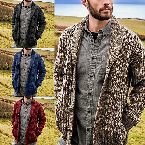 Men's Sweater Cardigan Knit Knitted Open Front Weekend Clothing Apparel Winter Fall Green Blue S M L
Men's Sweater Cardigan Knit Knitted Open Front Weekend Clothing Apparel Winter Fall Green Blue S M L