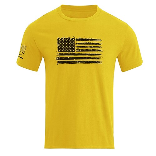 Herre T skjorte Kul skjorte Flagg Crewneck utendørs Sport Kort Erme Trykt mønster Klær Mote Gatemote Fritid hverdag
Herre T skjorte Kul skjorte Flagg Crewneck utendørs Sport Kort Erme Trykt mønster Klær Mote Gatemote Fritid hverdag