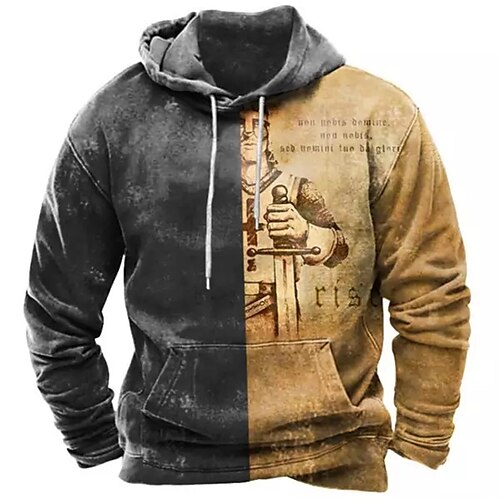 Men's Pullover Hoodie Sweatshirt Brown Hooded Color Block Graphic Prints Print Daily Sports 3D Print Basic Streetwear Designer Spring Fall Clothing Apparel Knight Hoodies Sweatshirts
Men's Pullover Hoodie Sweatshirt Brown Hooded Color Block Graphic Prints Print Daily Sports 3D Print Basic Streetwear Designer Spring Fall Clothing Apparel Knight Hoodies Sweatshirts