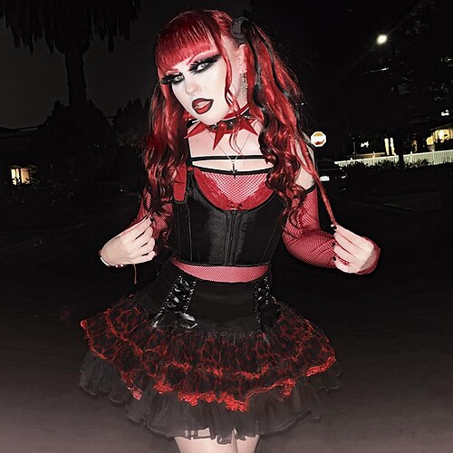 Goth Girl Retro Vintage Punk Gothic Mini Skirt Women's Costume Vintage Cosplay Party / Evening Skirts Masquerade
Goth Girl Retro Vintage Punk Gothic Mini Skirt Women's Costume Vintage Cosplay Party / Evening Skirts Masquerade