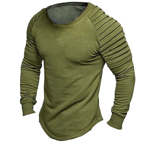 Herre T-shirt T-Shirts Vanlig Slank Plisseret Rund hals Gade Ferierejse Langærmet Plisseret ærme Tøj Designer Basale Moderne Moderne
Herre T-shirt T-Shirts Vanlig Slank Plisseret Rund hals Gade Ferierejse Langærmet Plisseret ærme Tøj Designer Basale Moderne Moderne
