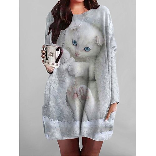 Per donna Plus Size Abito casual Animali Girocollo Manica lunga Autunno Primavera Informale Mini abito Giornaliero Da mare Vestito
Per donna Plus Size Abito casual Animali Girocollo Manica lunga Autunno Primavera Informale Mini abito Giornaliero Da mare Vestito