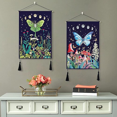 Lot de 2 papillon plante tissé bohème mur tapisserie art décor couverture rideau suspendu maison chambre salon décoration nordique coton lin gland 14 x 20
Lot de 2 papillon plante tissé bohème mur tapisserie art décor couverture rideau suspendu maison chambre salon décoration nordique coton lin gland 14 x 20