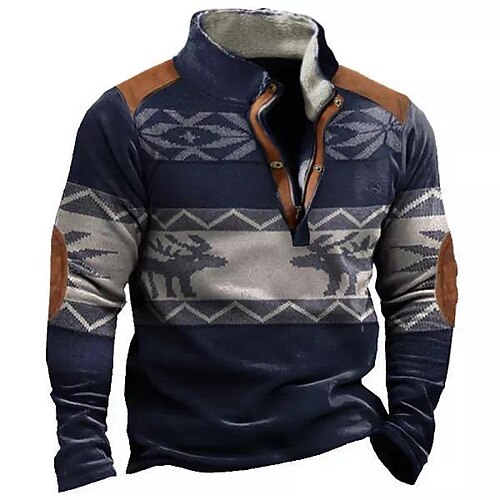 Men's Zip Sweatshirt Pullover Navy Blue Half Zip Graphic Tribal Print Sports Outdoor Casual Daily 3D Print Fleece Streetwear Designer Thin fleece Fall Winter Clothing Apparel Hoodies Sweatshirts
Men's Zip Sweatshirt Pullover Navy Blue Half Zip Graphic Tribal Print Sports Outdoor Casual Daily 3D Print Fleece Streetwear Designer Thin fleece Fall Winter Clothing Apparel Hoodies Sweatshirts