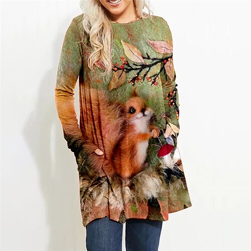 Women's Casual Dress T Shirt Dress Tee Dress Shift Dress Mini Dress Light Green Dark Green Green Long Sleeve Animal Pocket Winter Fall Spring Crew Neck Fashion Daily 2023 S M L XL XXL 3XL
Women's Casual Dress T Shirt Dress Tee Dress Shift Dress Mini Dress Light Green Dark Green Green Long Sleeve Animal Pocket Winter Fall Spring Crew Neck Fashion Daily 2023 S M L XL XXL 3XL