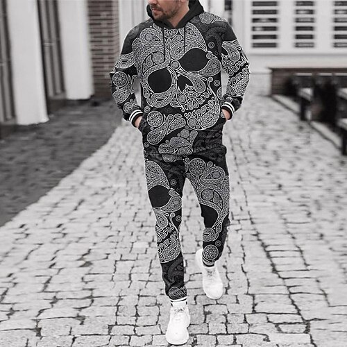 Men's Tracksuit Hoodies Set Gray Hooded Graphic Skull 2 Piece Print Sports Outdoor Casual Sports 3D Print Basic Streetwear Designer Fall Spring Clothing Apparel Hoodies Sweatshirts
Men's Tracksuit Hoodies Set Gray Hooded Graphic Skull 2 Piece Print Sports Outdoor Casual Sports 3D Print Basic Streetwear Designer Fall Spring Clothing Apparel Hoodies Sweatshirts