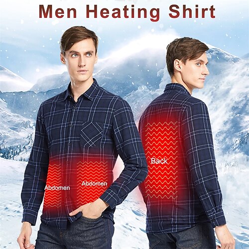 Men's Heated Business Shirts Warm USB Infrared Heated Plaid Shirts Camisa Social Korean Clothes
Men's Heated Business Shirts Warm USB Infrared Heated Plaid Shirts Camisa Social Korean Clothes