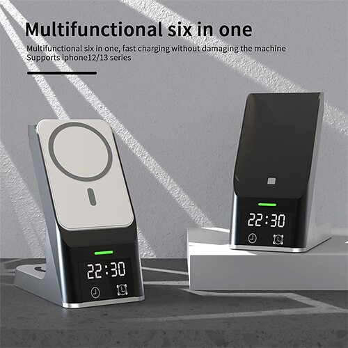 Wireless Charger 15 W Output Power 1 Port Wireless Charging Stand Fast Wireless Charging Magnetic for Multiple Devices For Apple Watch Cellphone Smart Watch 1 PCS
Wireless Charger 15 W Output Power 1 Port Wireless Charging Stand Fast Wireless Charging Magnetic for Multiple Devices For Apple Watch Cellphone Smart Watch 1 PCS
