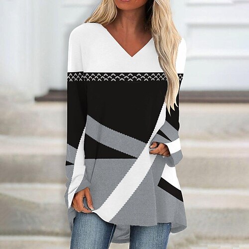 Women's Shirt Blouse Light Green Pink Wine Color Block Print Long Sleeve Casual Basic V Neck Long Geometric S
Women's Shirt Blouse Light Green Pink Wine Color Block Print Long Sleeve Casual Basic V Neck Long Geometric S