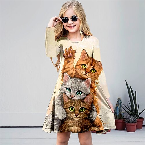 Bambino Da ragazza Vestito Animali Gatto Abito casual Sopra il ginocchio Vestito Informale Girocollo Girocollo Manica lunga Adorabile Vestito 2-13 anni Inverno Beige
Bambino Da ragazza Vestito Animali Gatto Abito casual Sopra il ginocchio Vestito Informale Girocollo Girocollo Manica lunga Adorabile Vestito 2-13 anni Inverno Beige