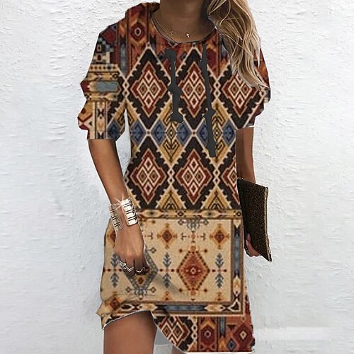 Mulheres Vestido com capuz Vestido de turno Minivestido Cáqui Vermelho Manga Longa Tribal Imprimir Inverno Outono Primavera Com Capuz Moda Diário 2022 S M L XL XXL 3XL
Mulheres Vestido com capuz Vestido de turno Minivestido Cáqui Vermelho Manga Longa Tribal Imprimir Inverno Outono Primavera Com Capuz Moda Diário 2022 S M L XL XXL 3XL
