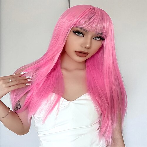 rosa parykker for kvinner syntetisk 24 tommer lang rett rosa parykk med smell for cosplay-festbruk
rosa parykker for kvinner syntetisk 24 tommer lang rett rosa parykk med smell for cosplay-festbruk