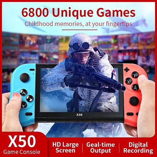 x50 max 5,1 tommer 16/9 hd skærm spilkonsol 6800 spil tv video gaming afspiller til mame cps1 nes gba gbc bin gb sfc smd ps1
x50 max 5,1 tommer 16/9 hd skærm spilkonsol 6800 spil tv video gaming afspiller til mame cps1 nes gba gbc bin gb sfc smd ps1