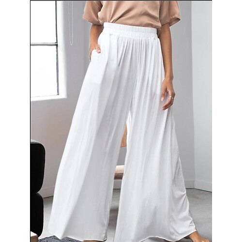 Per donna A zampa Pantaloni cascante Pantaloni Palazzo Misto cotone e lino Bianco Informale Casual / quotidiano cascante Media elasticità Lunghezza intera All'aperto Tinta unita S M L XL XXL
Per donna A zampa Pantaloni cascante Pantaloni Palazzo Misto cotone e lino Bianco Informale Casual / quotidiano cascante Media elasticità Lunghezza intera All'aperto Tinta unita S M L XL XXL