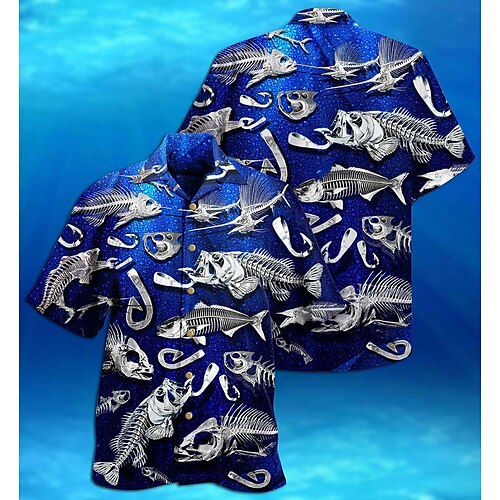 Men's Shirt Summer Hawaiian Shirt Graphic Prints Fish Turndown Blue Casual Holiday Short Sleeve Button-Down Print Clothing Apparel Tropical Fashion Hawaiian Soft
Men's Shirt Summer Hawaiian Shirt Graphic Prints Fish Turndown Blue Casual Holiday Short Sleeve Button-Down Print Clothing Apparel Tropical Fashion Hawaiian Soft