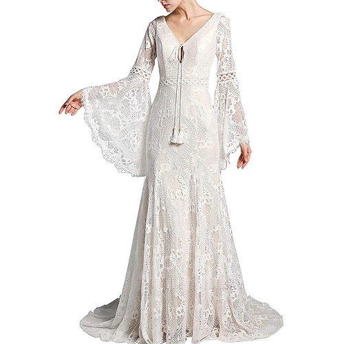 Spiaggia / Destinazione Boho Abiti da sposa Strascico di corte A sirena Manica lunga Spacco a V Di pizzo Abiti da sposa Con Nappa 2023 Primavera estate Abiti da sposa
Spiaggia / Destinazione Boho Abiti da sposa Strascico di corte A sirena Manica lunga Spacco a V Di pizzo Abiti da sposa Con Nappa 2023 Primavera estate Abiti da sposa