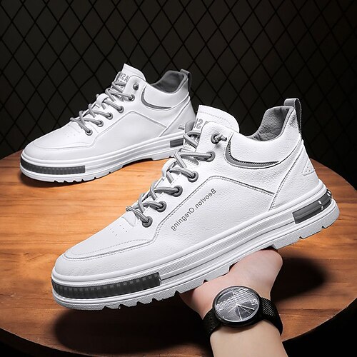 Men's Sneakers Sporty Look Comfort Shoes Skate Shoes Platform Sneakers Sporty Casual Classic Outdoor Daily Walking Shoes Faux Leather Black White Beige Winter Fall
Men's Sneakers Sporty Look Comfort Shoes Skate Shoes Platform Sneakers Sporty Casual Classic Outdoor Daily Walking Shoes Faux Leather Black White Beige Winter Fall
