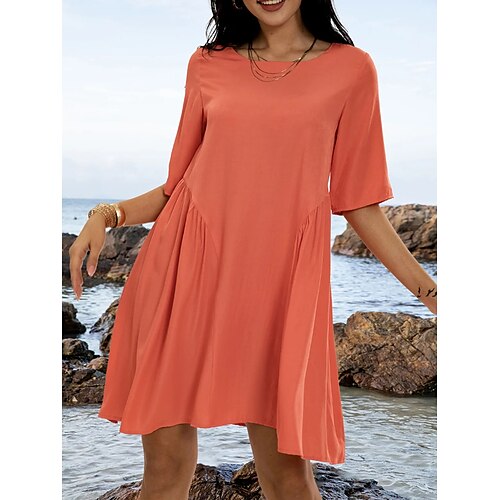 Mulheres Vestido casual Vestido T shirt Vestidos Para o Verão Minivestido Laranja Manga Curta Cor imaculada Frufru Verão Primavera Gola Redonda Moda Ajuste Largo 2023 S M L XL XXL
Mulheres Vestido casual Vestido T shirt Vestidos Para o Verão Minivestido Laranja Manga Curta Cor imaculada Frufru Verão Primavera Gola Redonda Moda Ajuste Largo 2023 S M L XL XXL