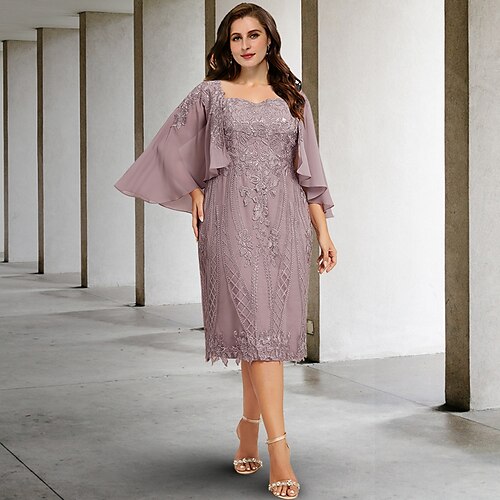 A tubino Plus Size Curve Abiti per la madre della sposa Elegante Vestito Formale Lunghezza tè Senza maniche Squadrata Chiffon con Perline Con applique 2023
A tubino Plus Size Curve Abiti per la madre della sposa Elegante Vestito Formale Lunghezza tè Senza maniche Squadrata Chiffon con Perline Con applique 2023