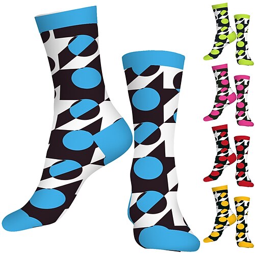 Men's Women's Socks Funny Socks Novelty Socks Bike / Cycling Breathable Anatomic Design Wearable 1 Pair Geometric Cotton Yellow Red Blue S M L
Men's Women's Socks Funny Socks Novelty Socks Bike / Cycling Breathable Anatomic Design Wearable 1 Pair Geometric Cotton Yellow Red Blue S M L