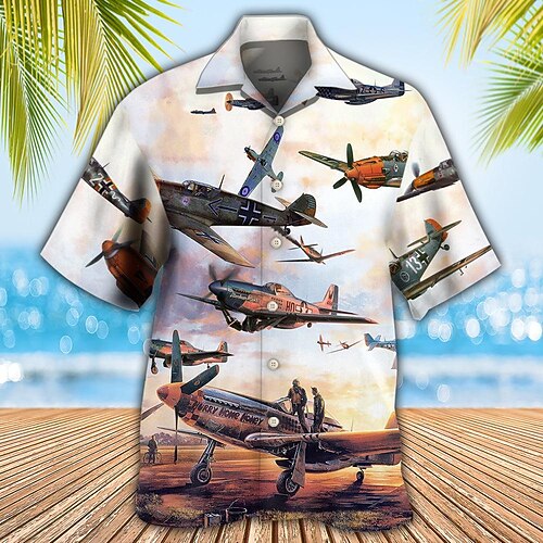 Men's Shirt Summer Hawaiian Shirt Graphic Prints Airplane Turndown Black Black / Green Yellow Light Green Black / Purple Casual Hawaiian Short Sleeve Button-Down Print Clothing Apparel Tropical
Men's Shirt Summer Hawaiian Shirt Graphic Prints Airplane Turndown Black Black / Green Yellow Light Green Black / Purple Casual Hawaiian Short Sleeve Button-Down Print Clothing Apparel Tropical