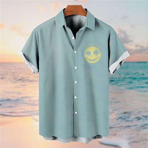 Men's Shirt Coconut Tree Graphic Prints Smiley Face Turndown Blue Fuchsia 3D Print Street Daily Short Sleeves Button-Down Print Clothing Apparel Tropical Fashion Designer Hawaiian
Men's Shirt Coconut Tree Graphic Prints Smiley Face Turndown Blue Fuchsia 3D Print Street Daily Short Sleeves Button-Down Print Clothing Apparel Tropical Fashion Designer Hawaiian