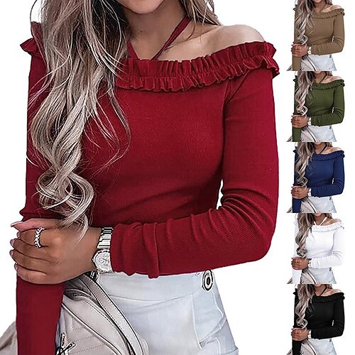 Mulheres Camisa Social Saindo tops Blusa Tops de concerto Exército verde Preto Branco Tecido Frufru Manga Longa Casual Básico Ombro a Ombro Padrão S
Mulheres Camisa Social Saindo tops Blusa Tops de concerto Exército verde Preto Branco Tecido Frufru Manga Longa Casual Básico Ombro a Ombro Padrão S