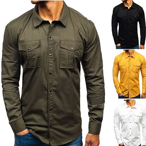 Per uomo Camicia Camicie da lavoro Camicia con bottoni Camicia estiva Camicia da carico Nero Bianco Giallo Verde militare Manica lunga Liscio Collo ripiegabile Esterno Attività commerciale Pulsante
Per uomo Camicia Camicie da lavoro Camicia con bottoni Camicia estiva Camicia da carico Nero Bianco Giallo Verde militare Manica lunga Liscio Collo ripiegabile Esterno Attività commerciale Pulsante
