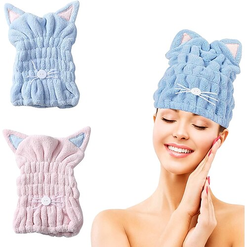 korallfleece katt øre tørt hår cap tegneserie vannabsorberende dusjhette for voksne søt dusjhette
korallfleece katt øre tørt hår cap tegneserie vannabsorberende dusjhette for voksne søt dusjhette