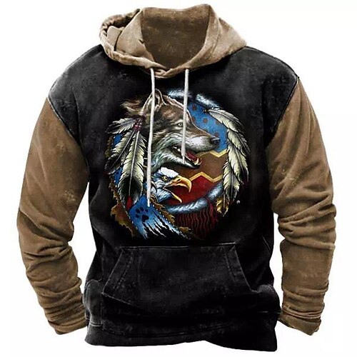 Men's Pullover Hoodie Sweatshirt Black Hooded Color Block Wolf Graphic Prints Print Daily Sports 3D Print Basic Streetwear Designer Spring Fall Clothing Apparel Hoodies Sweatshirts
Men's Pullover Hoodie Sweatshirt Black Hooded Color Block Wolf Graphic Prints Print Daily Sports 3D Print Basic Streetwear Designer Spring Fall Clothing Apparel Hoodies Sweatshirts