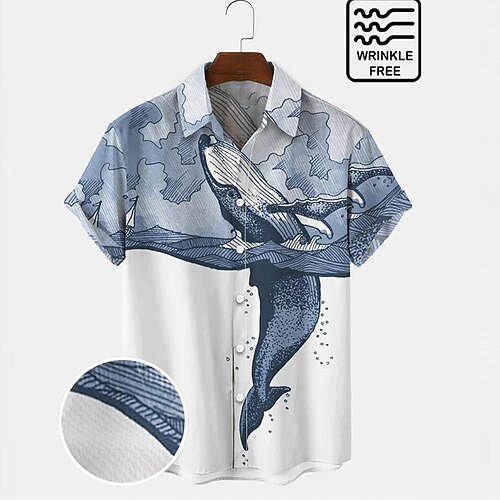 Per uomo Camicia Camicia Aloha Animali Stampe astratte Balena Collo ripiegabile Blu Stampa 3D Esterno Strada Maniche corte Bottone giù Stampa Abbigliamento Di tendenza Informale Morbido Traspirante
Per uomo Camicia Camicia Aloha Animali Stampe astratte Balena Collo ripiegabile Blu Stampa 3D Esterno Strada Maniche corte Bottone giù Stampa Abbigliamento Di tendenza Informale Morbido Traspirante