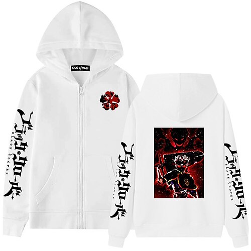 Inspired by Black Clover Asta Anime Cartoon Manga Anime Front Pocket Graphic Outerwear For Men's Women's Unisex Adults' Hot Stamping 100% Polyester Street Daily
Inspired by Black Clover Asta Anime Cartoon Manga Anime Front Pocket Graphic Outerwear For Men's Women's Unisex Adults' Hot Stamping 100% Polyester Street Daily