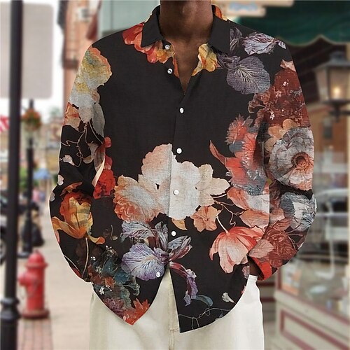Men's Shirt Floral Graphic Prints Turndown Orange Gray 3D Print Outdoor Street Long Sleeve Button-Down Print Clothing Apparel Fashion Designer Casual Soft
Men's Shirt Floral Graphic Prints Turndown Orange Gray 3D Print Outdoor Street Long Sleeve Button-Down Print Clothing Apparel Fashion Designer Casual Soft