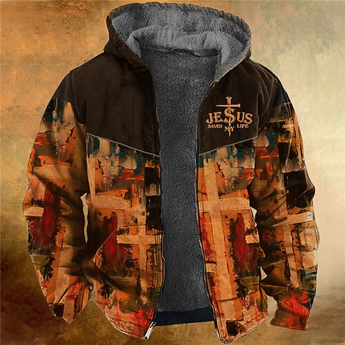Men's Full Zip Hoodie Jacket Khaki Hooded Letter Graphic Prints Cross Zipper Print Sports Outdoor Daily Sports 3D Print Fleece Vintage Designer Casual Winter Clothing Apparel Hoodies Sweatshirts
Men's Full Zip Hoodie Jacket Khaki Hooded Letter Graphic Prints Cross Zipper Print Sports Outdoor Daily Sports 3D Print Fleece Vintage Designer Casual Winter Clothing Apparel Hoodies Sweatshirts