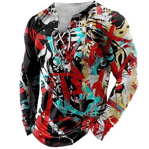 Per uomo maglietta Magliette Pop art Graffiti Colletto Abbigliamento Stampa 3D Informale Giornaliero Manica lunga Lacci Stampa Di tendenza Originale Comodo
Per uomo maglietta Magliette Pop art Graffiti Colletto Abbigliamento Stampa 3D Informale Giornaliero Manica lunga Lacci Stampa Di tendenza Originale Comodo