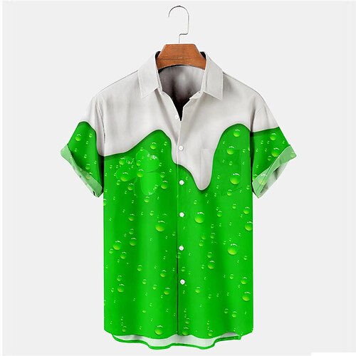 Men's Shirt Graphic Prints Beer Turndown Green 3D Print Street Casual Short Sleeves Button-Down Print Clothing Apparel Fashion Streetwear Designer Casual
Men's Shirt Graphic Prints Beer Turndown Green 3D Print Street Casual Short Sleeves Button-Down Print Clothing Apparel Fashion Streetwear Designer Casual