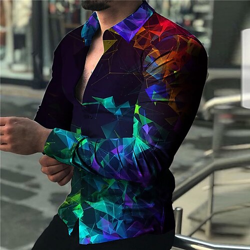 Men's Shirt Abstract Graphic Prints Geometry Turndown Green Gray Outdoor Street Long Sleeve Button-Down Print Clothing Apparel Fashion Designer Casual Soft
Men's Shirt Abstract Graphic Prints Geometry Turndown Green Gray Outdoor Street Long Sleeve Button-Down Print Clothing Apparel Fashion Designer Casual Soft