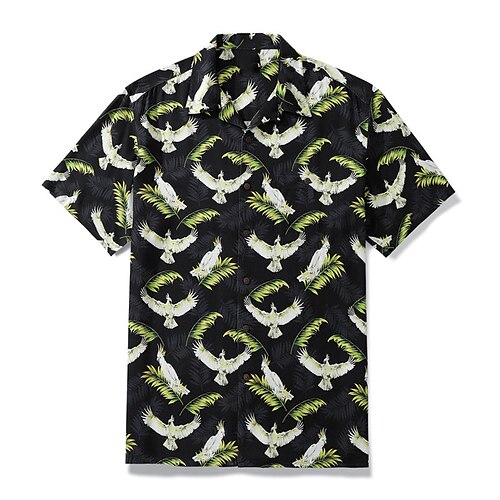 Men's Shirt Parrot Leaves Turndown Black 3D Print Outdoor Street Short Sleeves Button-Down Print Clothing Apparel Tropical Fashion Designer Hawaiian
Men's Shirt Parrot Leaves Turndown Black 3D Print Outdoor Street Short Sleeves Button-Down Print Clothing Apparel Tropical Fashion Designer Hawaiian