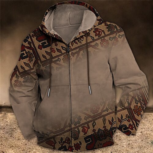 Men's Full Zip Hoodie Jacket Blue Purple Brown Green Gray Hooded Bohemian Style Graphic Prints Zipper Print Sports Outdoor Daily Sports 3D Print Streetwear Designer Casual Spring Fall Clothing
Men's Full Zip Hoodie Jacket Blue Purple Brown Green Gray Hooded Bohemian Style Graphic Prints Zipper Print Sports Outdoor Daily Sports 3D Print Streetwear Designer Casual Spring Fall Clothing