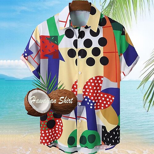 Men's Shirt Color Block Graphic Prints Turndown Yellow 3D Print Street Casual Short Sleeves Button-Down Print Clothing Apparel Tropical Fashion Designer Hawaiian
Men's Shirt Color Block Graphic Prints Turndown Yellow 3D Print Street Casual Short Sleeves Button-Down Print Clothing Apparel Tropical Fashion Designer Hawaiian