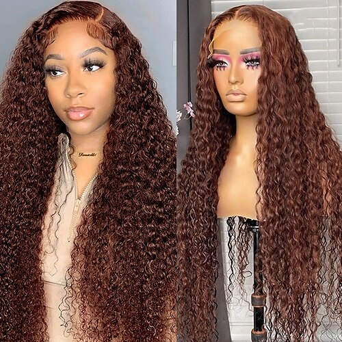 #4 brun farget curly wave menneskehår parykk 13x4 blonder front parykker jomfru remy menneskehår parykk
#4 brun farget curly wave menneskehår parykk 13x4 blonder front parykker jomfru remy menneskehår parykk