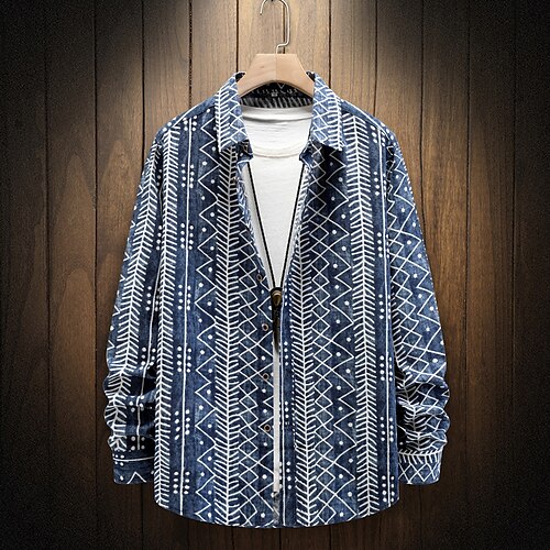 Men's Shirt Graphic Classic Collar Blue Casual Daily Long Sleeve Clothing Apparel Business Casual
Men's Shirt Graphic Classic Collar Blue Casual Daily Long Sleeve Clothing Apparel Business Casual