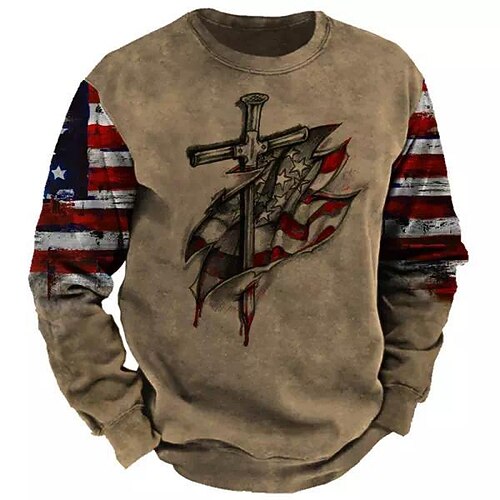 Men's Sweatshirt Pullover Brown Crew Neck Graphic Prints Cross Print Daily Sports Holiday 3D Print Basic Streetwear Designer Spring Fall Clothing Apparel Hoodies Sweatshirts
Men's Sweatshirt Pullover Brown Crew Neck Graphic Prints Cross Print Daily Sports Holiday 3D Print Basic Streetwear Designer Spring Fall Clothing Apparel Hoodies Sweatshirts