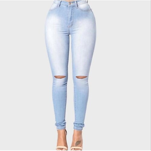 Dame Mager Bukser Leggings Jeans Denimstoff Lyseblå Svart Blå Mote Fritid / hverdag Sidelommer Utskjæring Mikroelastisk Full lengde Komfort عادي S M L XL 2XL
Dame Mager Bukser Leggings Jeans Denimstoff Lyseblå Svart Blå Mote Fritid / hverdag Sidelommer Utskjæring Mikroelastisk Full lengde Komfort عادي S M L XL 2XL
