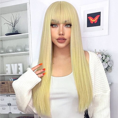 blond parykk lange rette parykker for kvinner syntetisk parykk med smell varmebestandig hår for cosplay fest bruk
blond parykk lange rette parykker for kvinner syntetisk parykk med smell varmebestandig hår for cosplay fest bruk