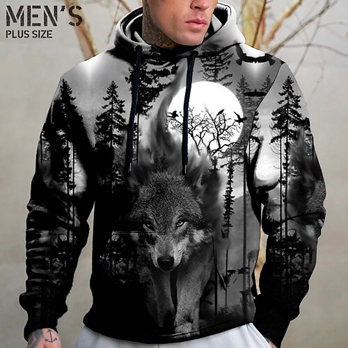 Herre Store størrelser Pullover hettegenser-genser Stor og høy Dyr Med hette Langermet Vår & Vinter Grunnleggende Mote Gatemote Bekvem Dagligdagstøy Feriereise Topper
Herre Store størrelser Pullover hettegenser-genser Stor og høy Dyr Med hette Langermet Vår & Vinter Grunnleggende Mote Gatemote Bekvem Dagligdagstøy Feriereise Topper